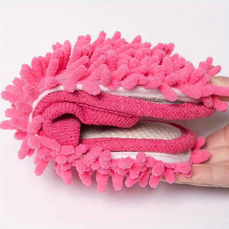 indoor cleaning slippers solid color cozy open toe mopping shoes dusting cleaning floor slippers details 3