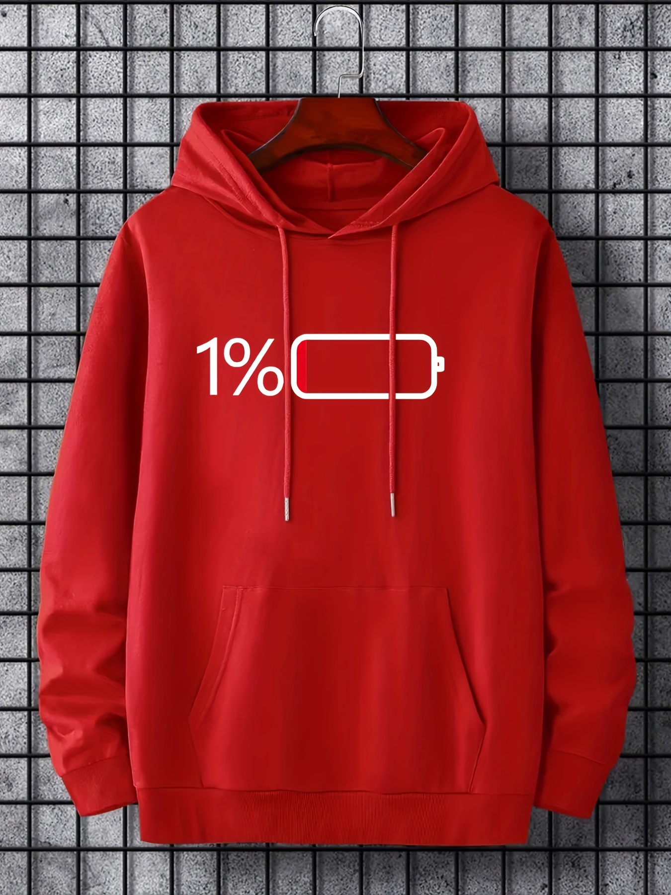 hoodies for men battery low graphic hoodie men s casual pullover hooded sweatshirt with kangaroo pocket for spring fall as gifts details 47