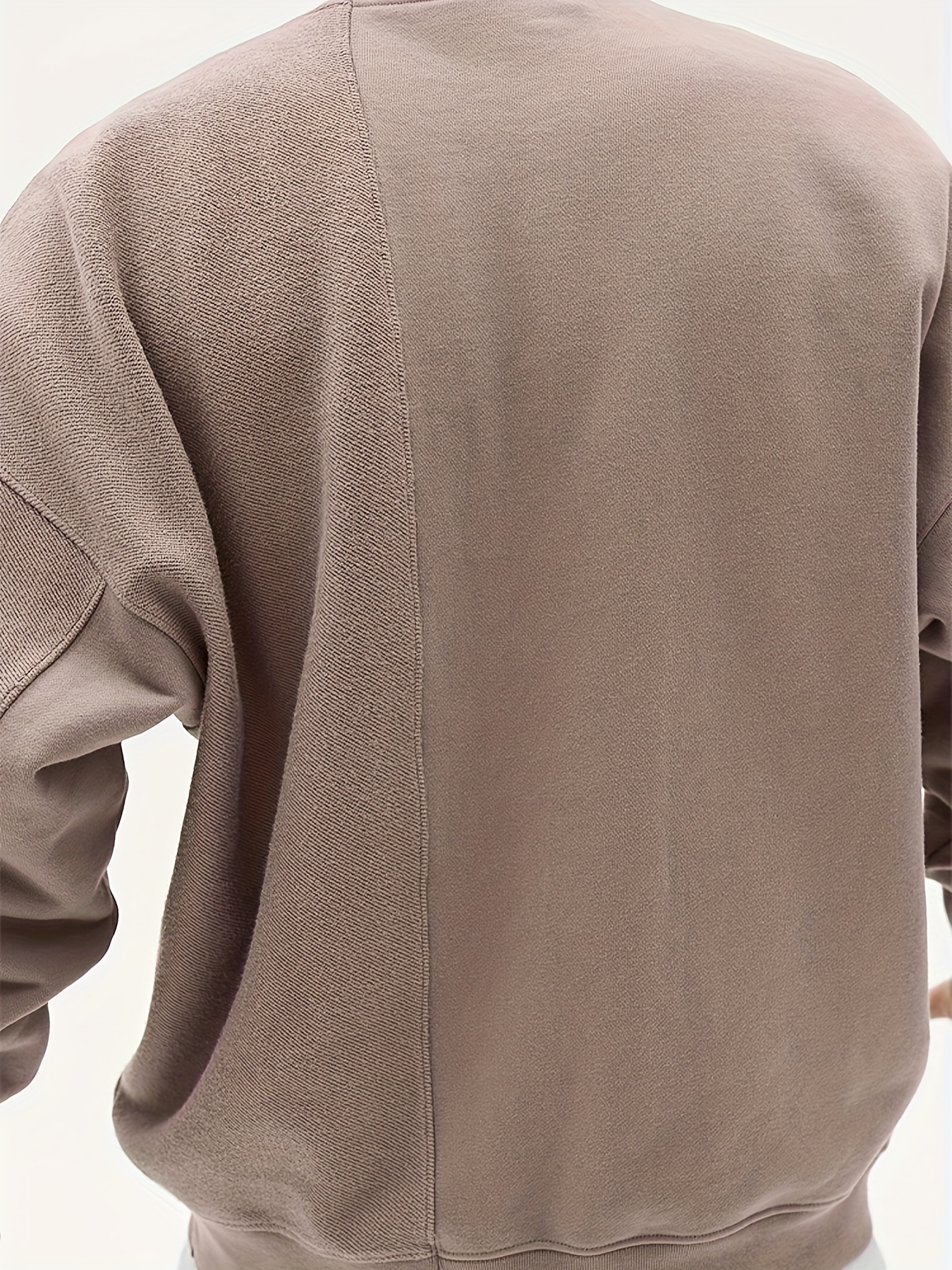 mens trendy solid sweatshirt active slightly stretch breathable long sleeve loose shirt for outdoor details 9