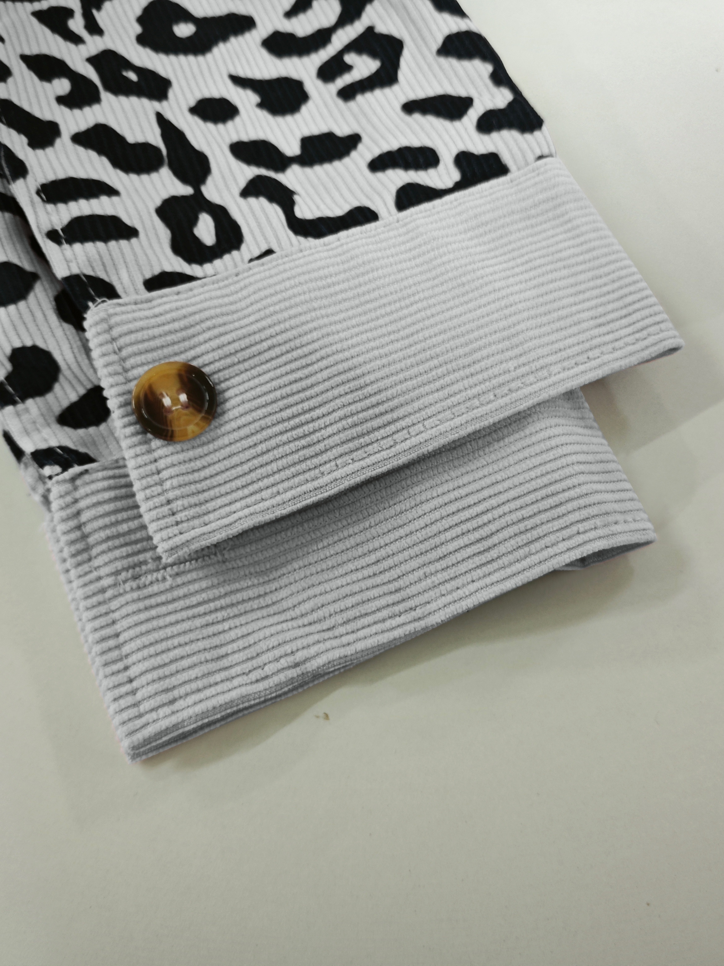 leopard print button front jacket casual long sleeve jacket for fall winter womens clothing details 28