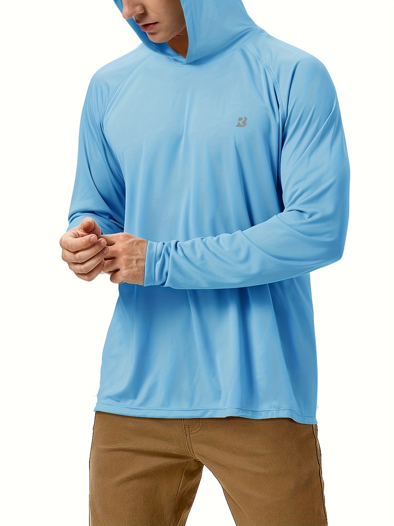   men wear simple fashion casual all in one hoodie upf 50 fishing shirts for men long sleeve uv sun protection hoodie outdoor hiking shirts details 17