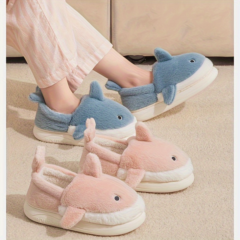 cute cartoon animal design slippers casual slip on plush lined shoes comfortable indoor home slippers details 8