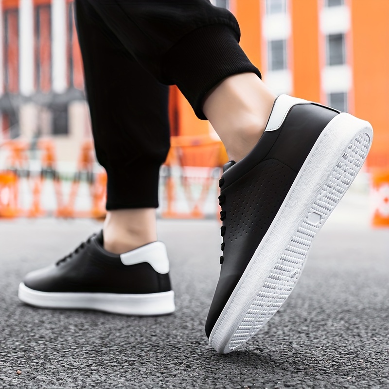 low top skateboard shoes men s trendy solid colour details 8