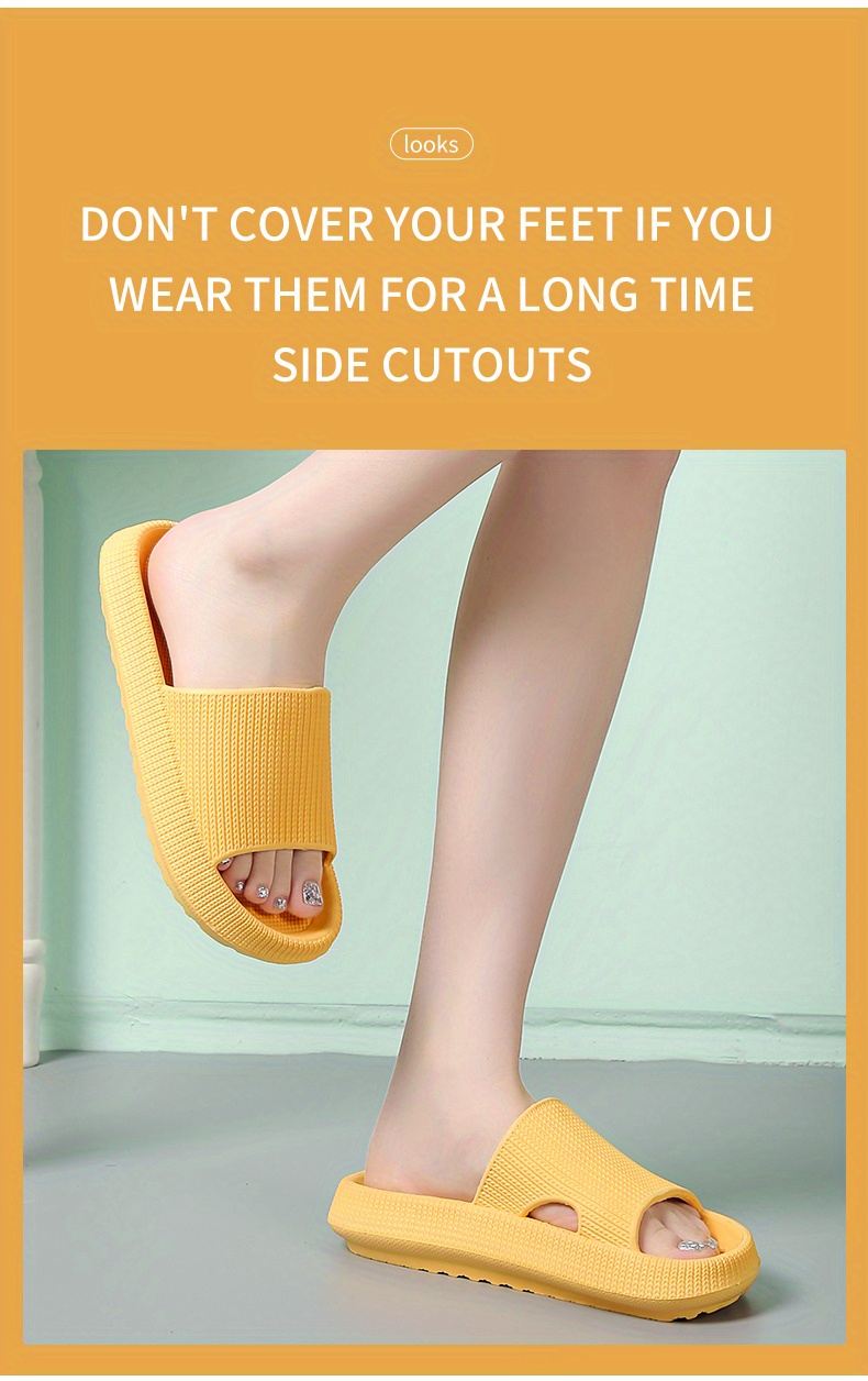 womens soft solid color sports slippers comfortable open toe outdoor slippers details 6