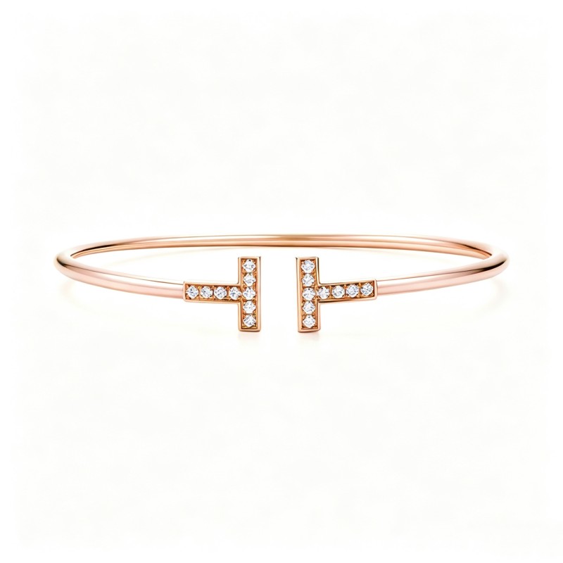 Double T Moissanite Bangle