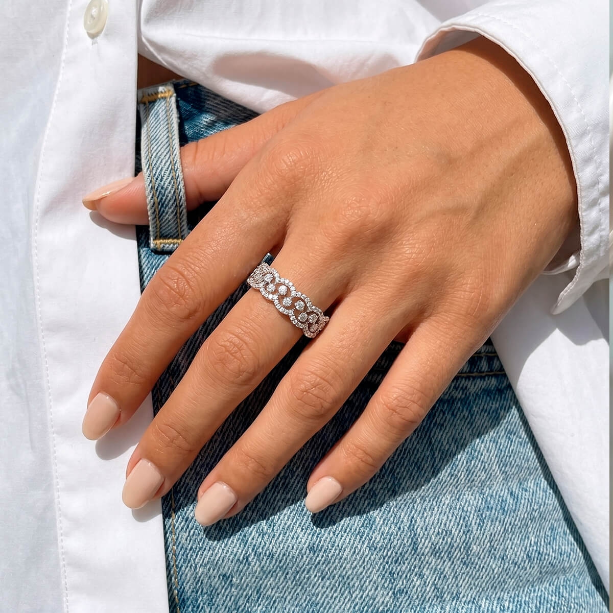 Bernice Lace Moissanite Ring