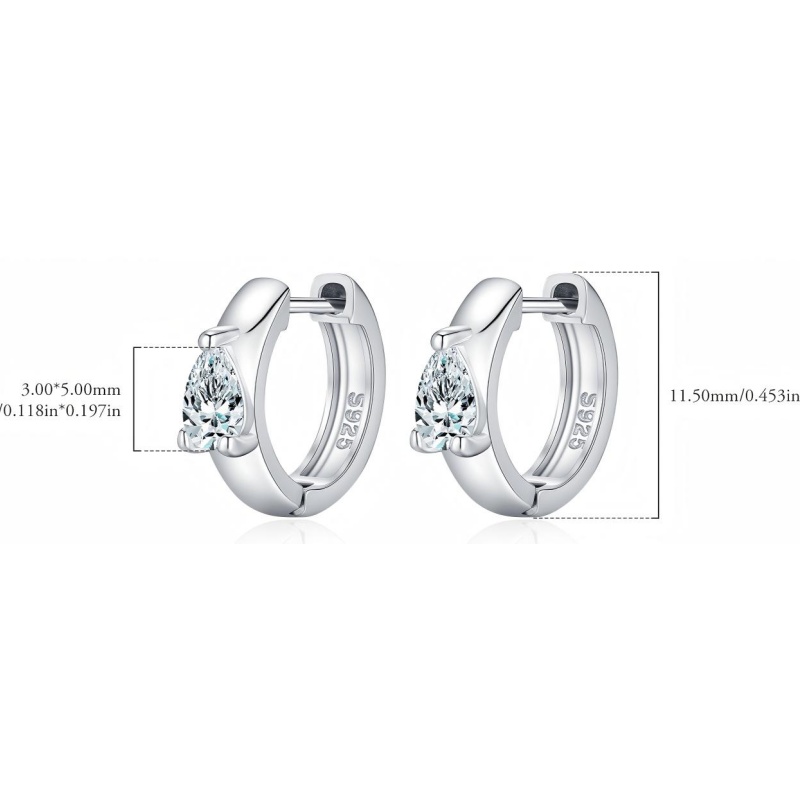 Assorted Shape Moissanite Hoop Earrings