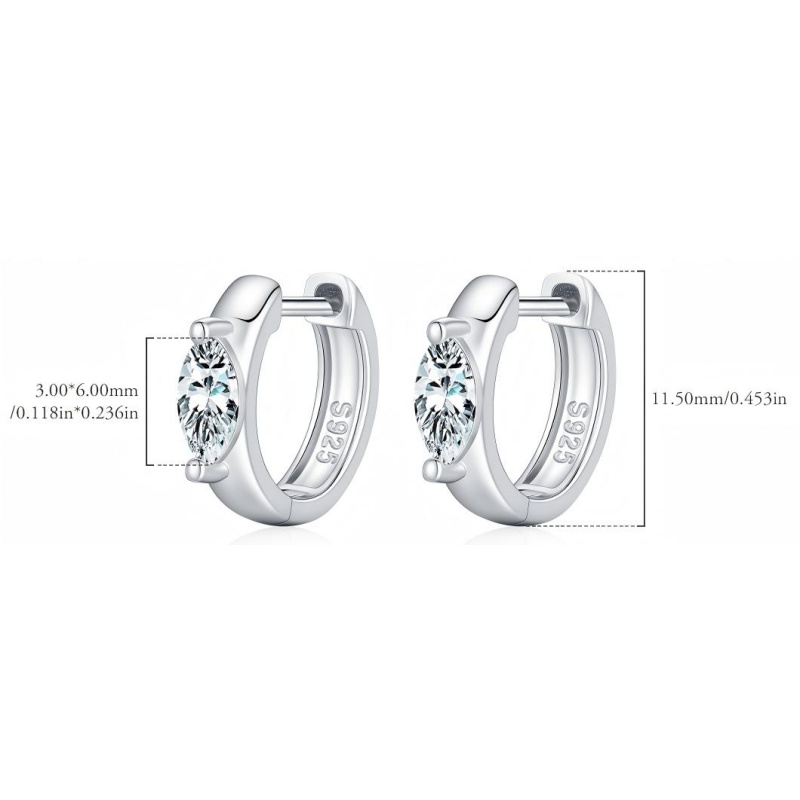 Assorted Shape Moissanite Hoop Earrings