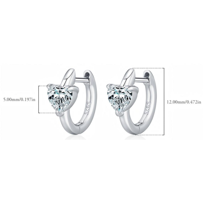 Assorted Shape Moissanite Hoop Earrings