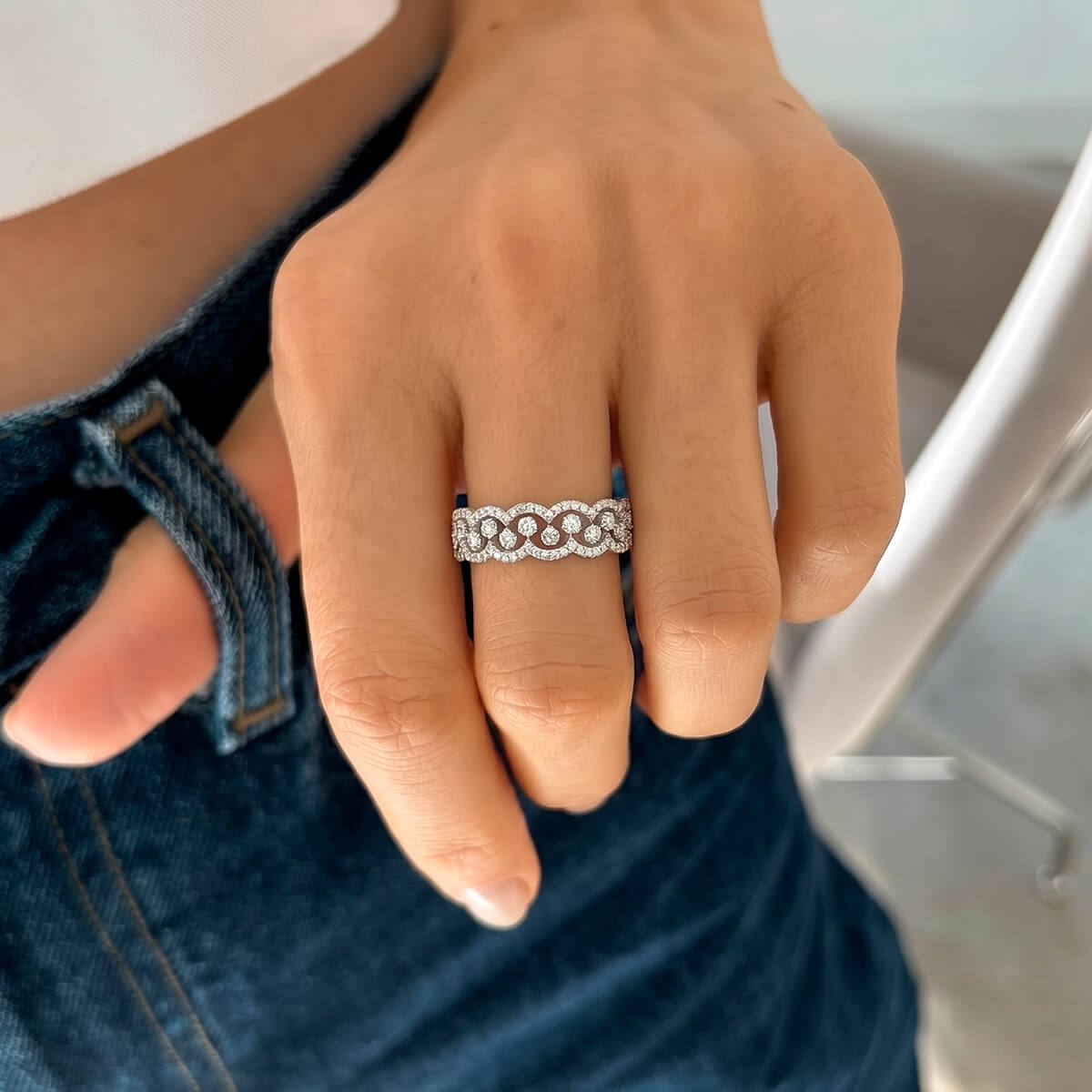 Bernice Lace Moissanite Ring
