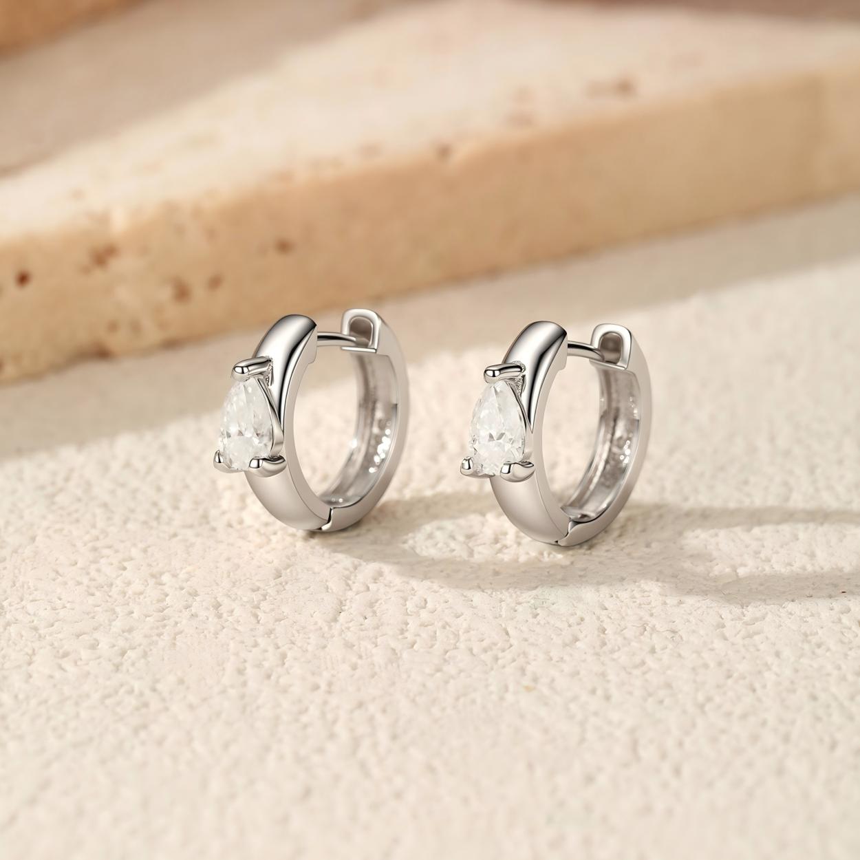 Assorted Shape Moissanite Hoop Earrings