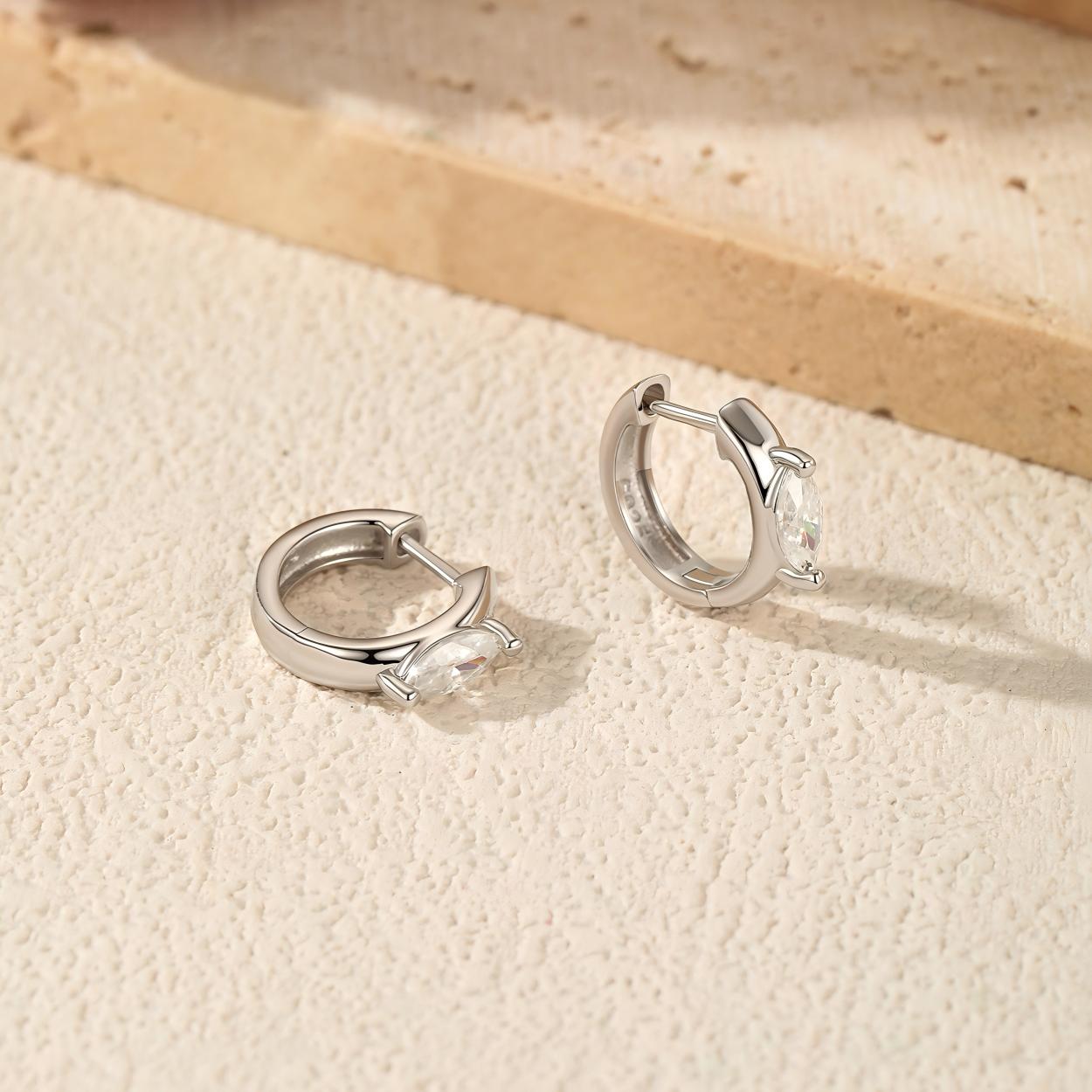 Assorted Shape Moissanite Hoop Earrings
