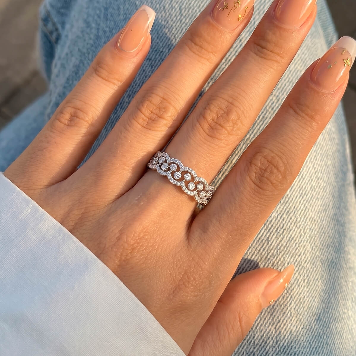 Bernice Lace Moissanite Ring