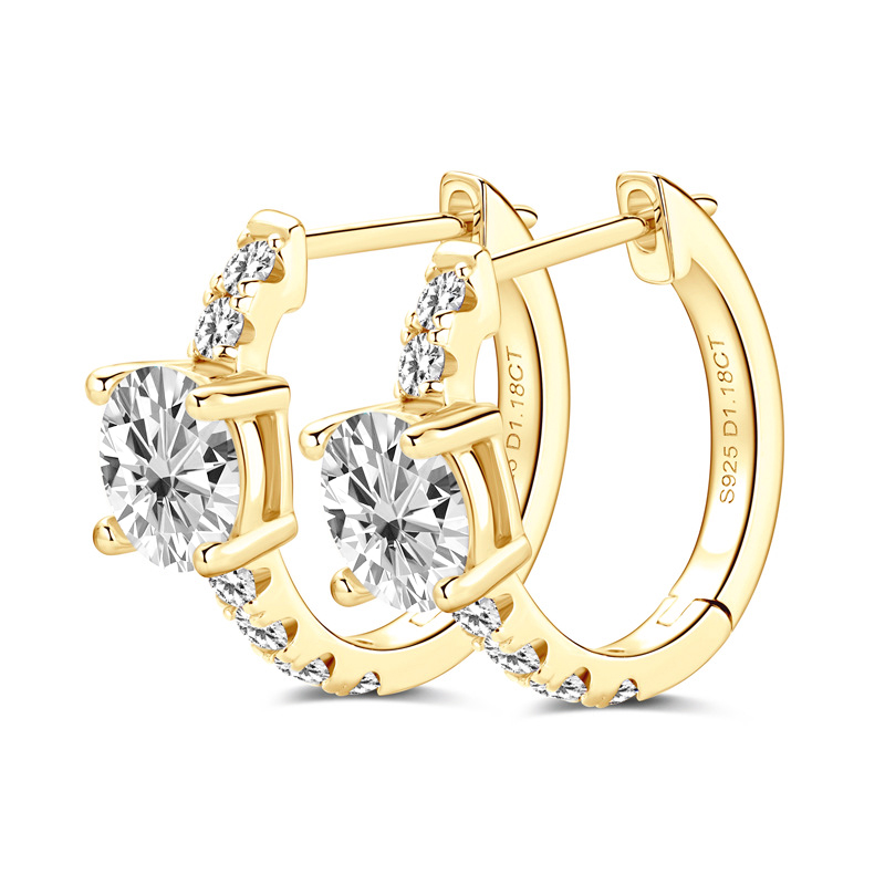 Kelley Moissanite Hoop Earrings (2.36 ct. tw)