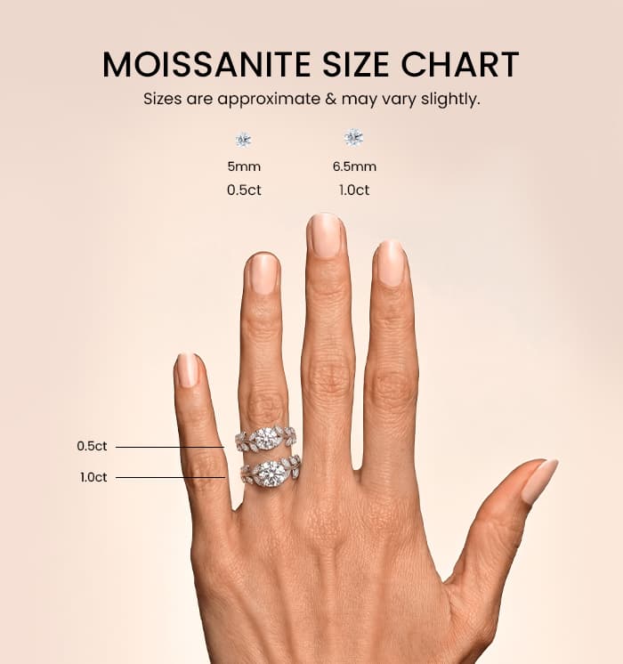 Rose Vine Moissanite Ring