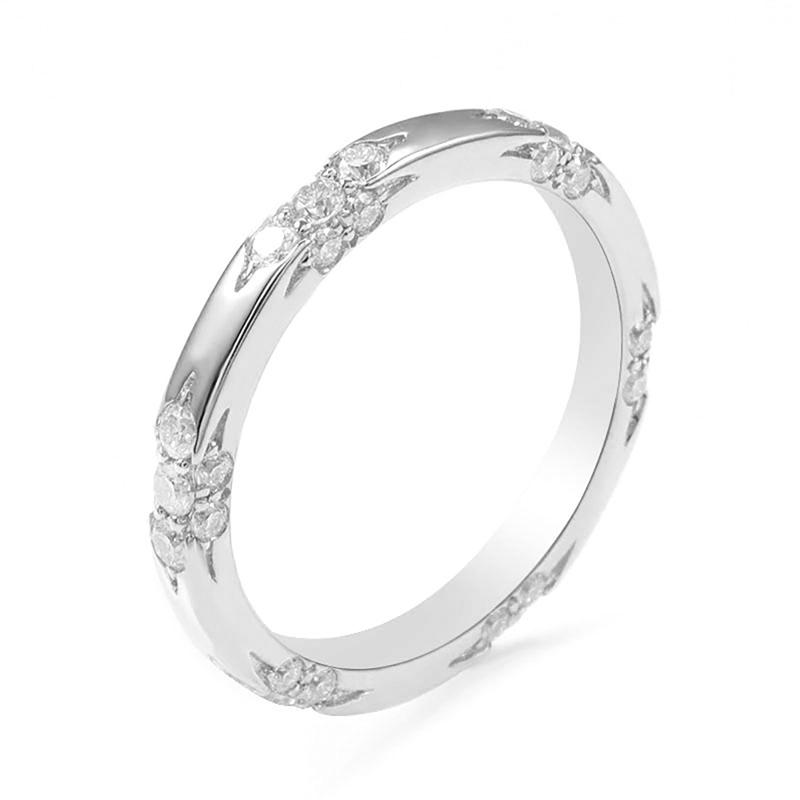 Secret Garden Moissanite Wedding Band-VOOGME