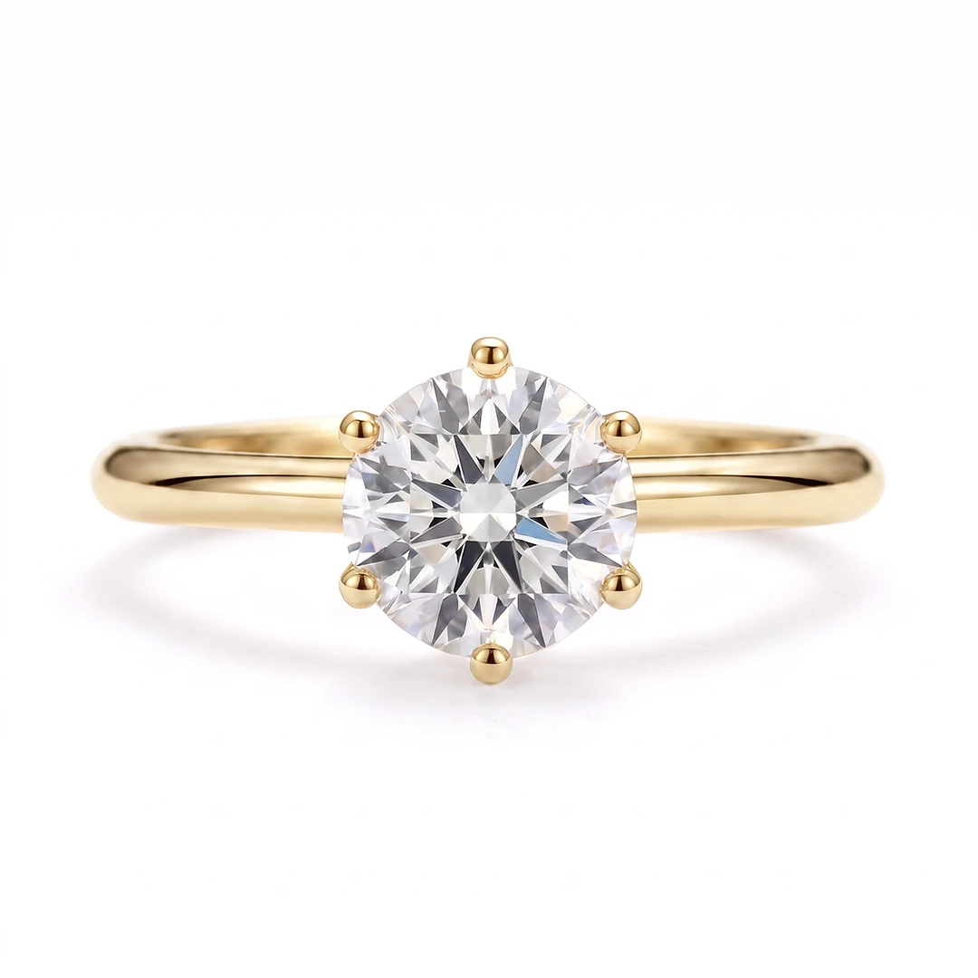 Selection Classic Six-Prong Moissanite Engagement Ring