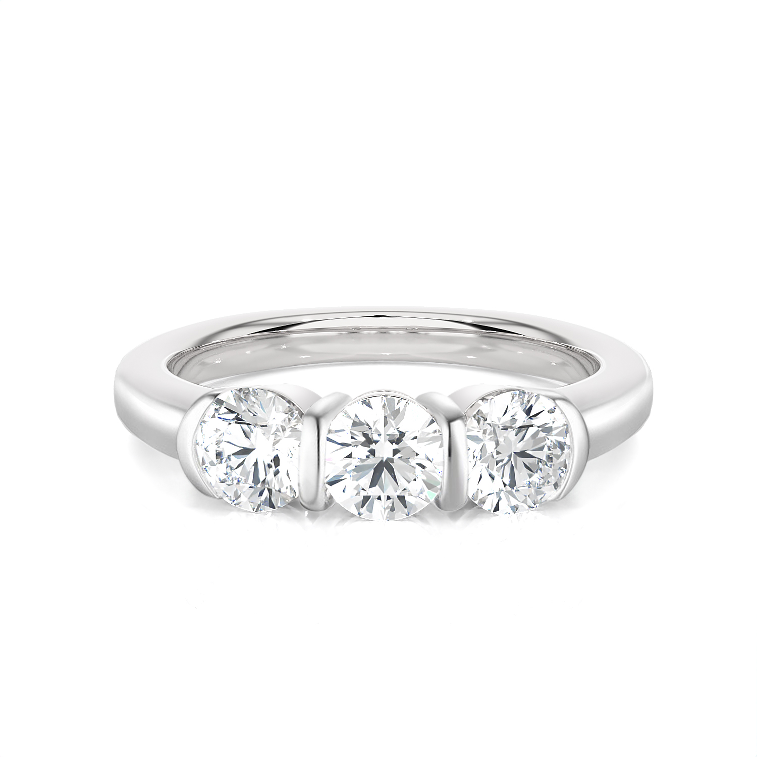 Three-Stone Moissanite Engagement Ring (1.5 ct.tw.)