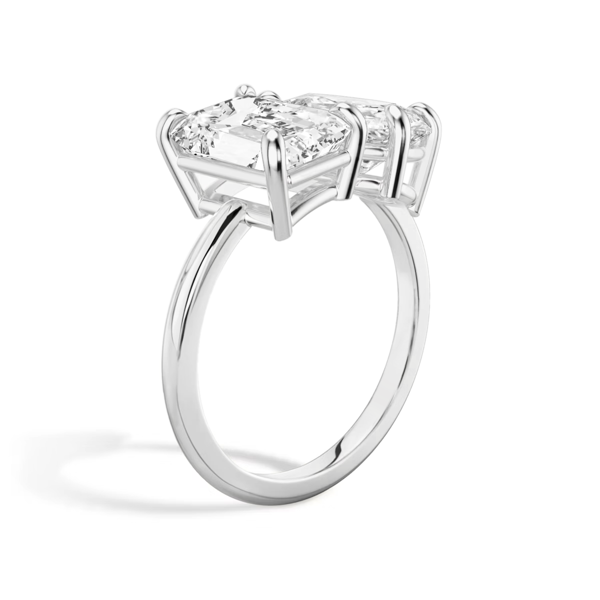 Toi Et Moi Emerald and Pear Engagement Ring