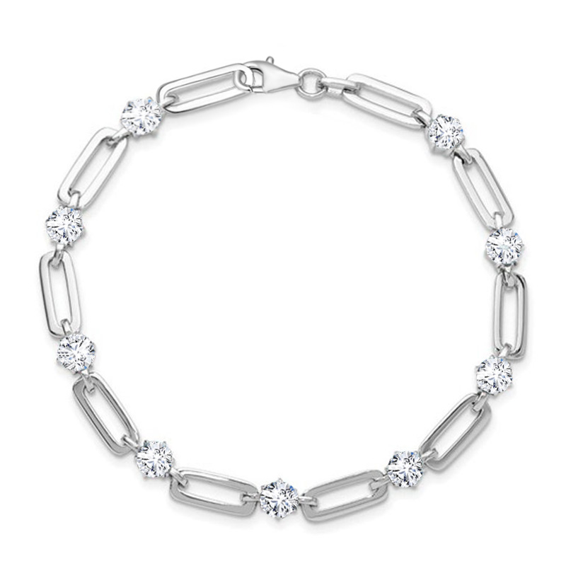 Paperclip Moissanite Bracelet