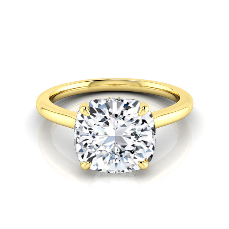 Vins Hidden Halo Moissanite Engagement Ring-VOOGME