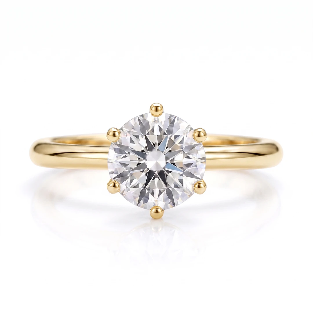 Selection Classic Six-Prong Moissanite Engagement Ring