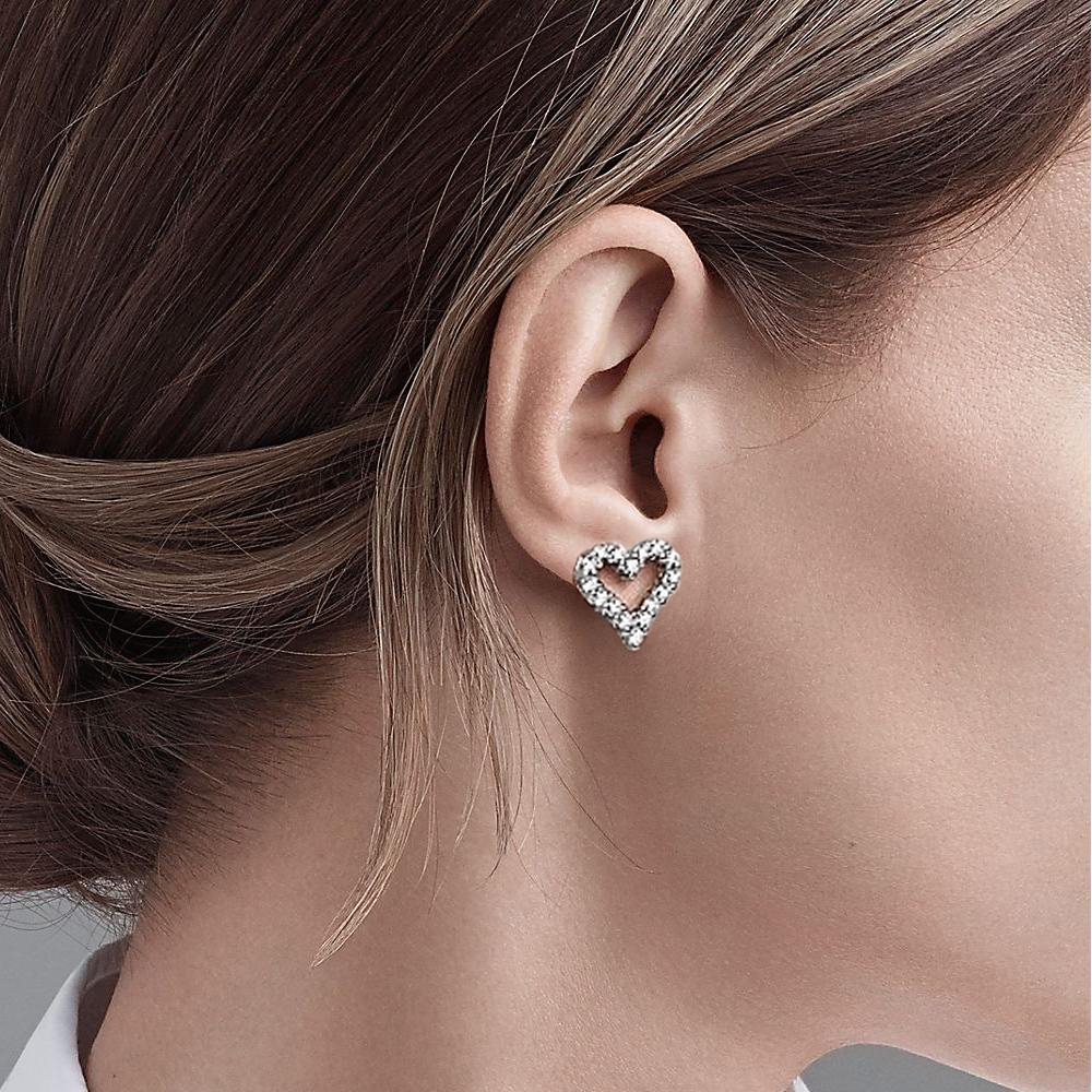 Carys Heart Moissanite Earrings