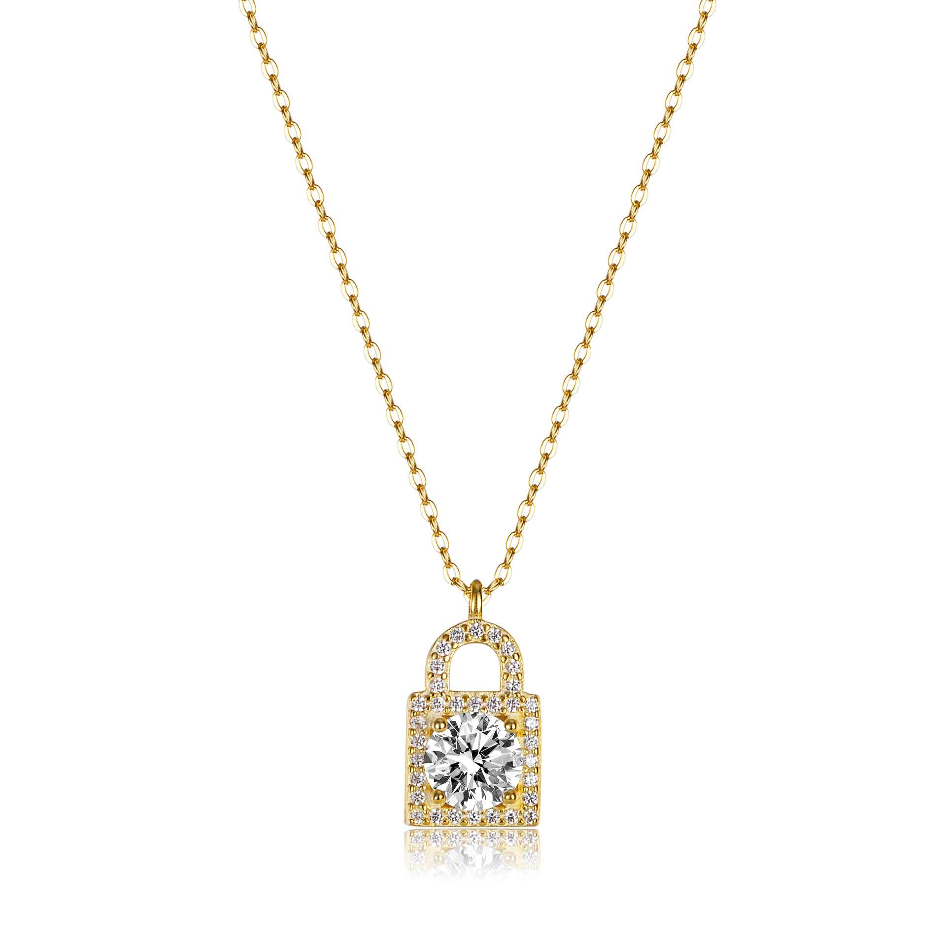 Lockit Full Pave Moissanite Necklace