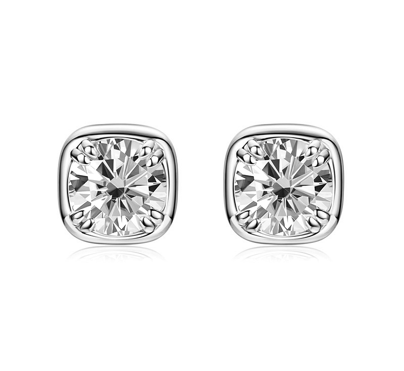 Square Sugar Moissanite Earrings (2.0 ct. tw)