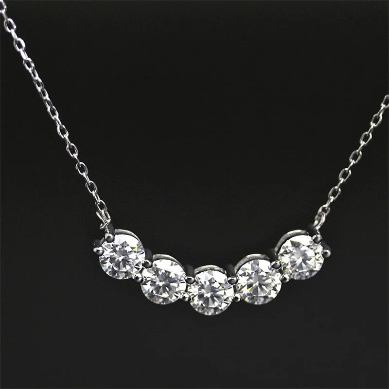 5-Stones Moissanite Pendant (2.5 ct. tw)-VOOGME