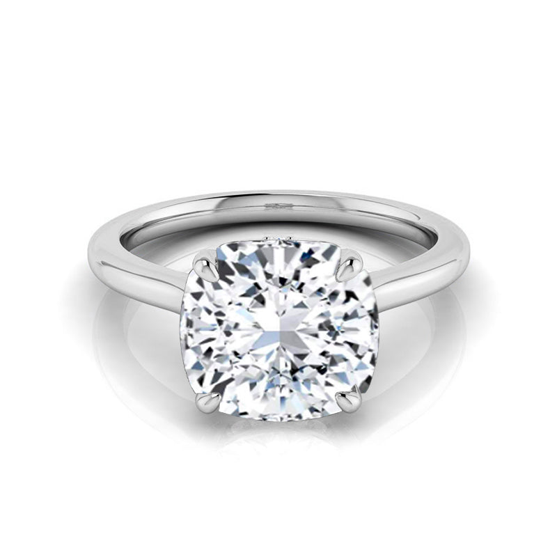 Vins Hidden Halo Moissanite Engagement Ring-VOOGME