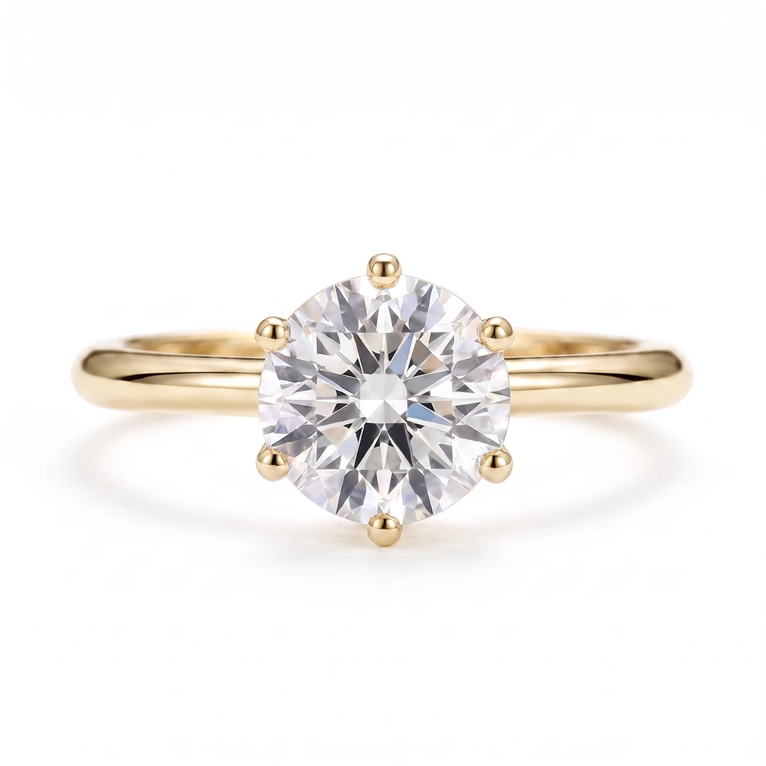 Selection Classic Six-Prong Moissanite Engagement Ring