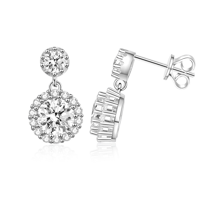 Lumen Round Moissanite Stud Earrings