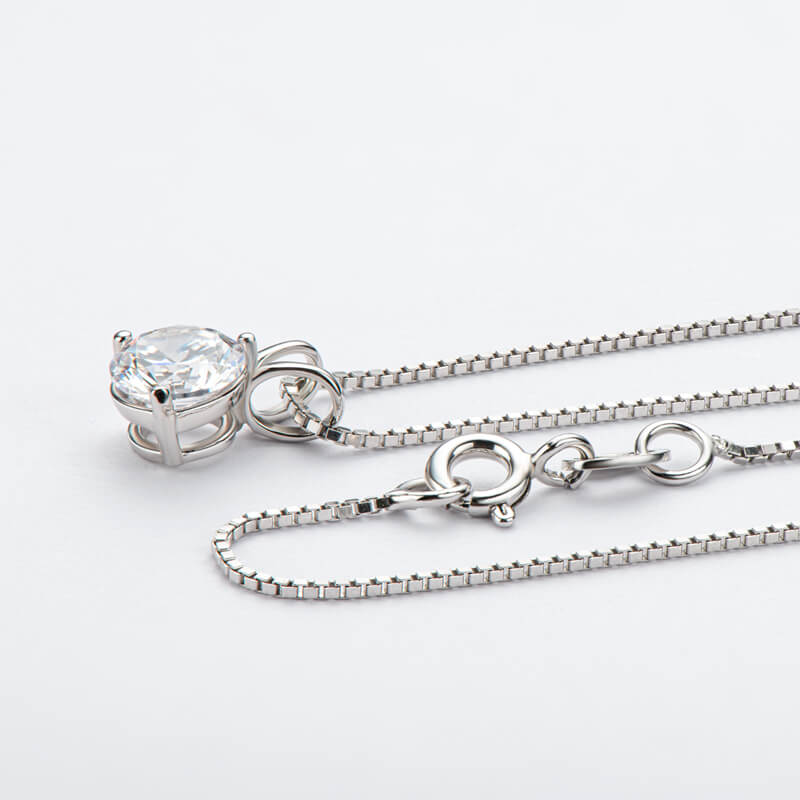 Classic Three-Prong Moissanite Pendant 1.0 ct-VOOGME