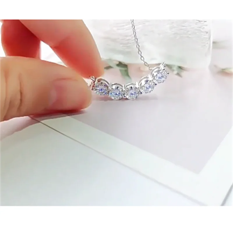 5-Stones Moissanite Pendant (2.5 ct. tw)-VOOGME