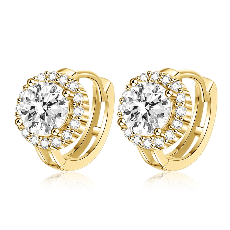 Vita Round Moissanite Hoop Earrings
