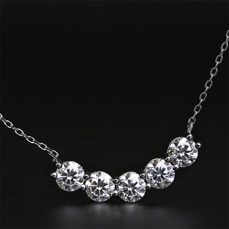 5-Stones Moissanite Pendant (2.5 ct. tw)-VOOGME