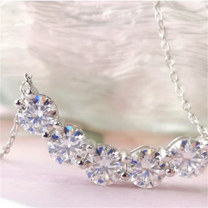 5-Stones Moissanite Pendant (2.5 ct. tw)-VOOGME