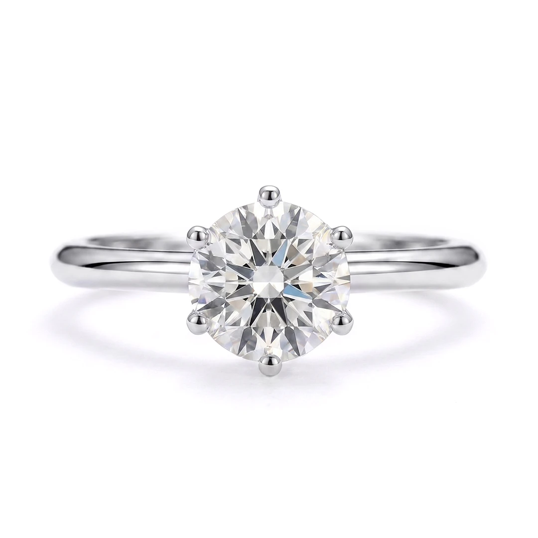 Selection Classic Six-Prong Moissanite Engagement Ring
