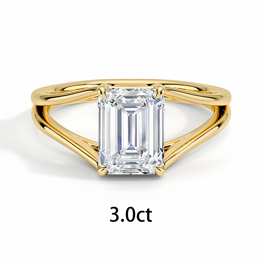 Spilt Shank Solitaire Classic Moissanite Ring