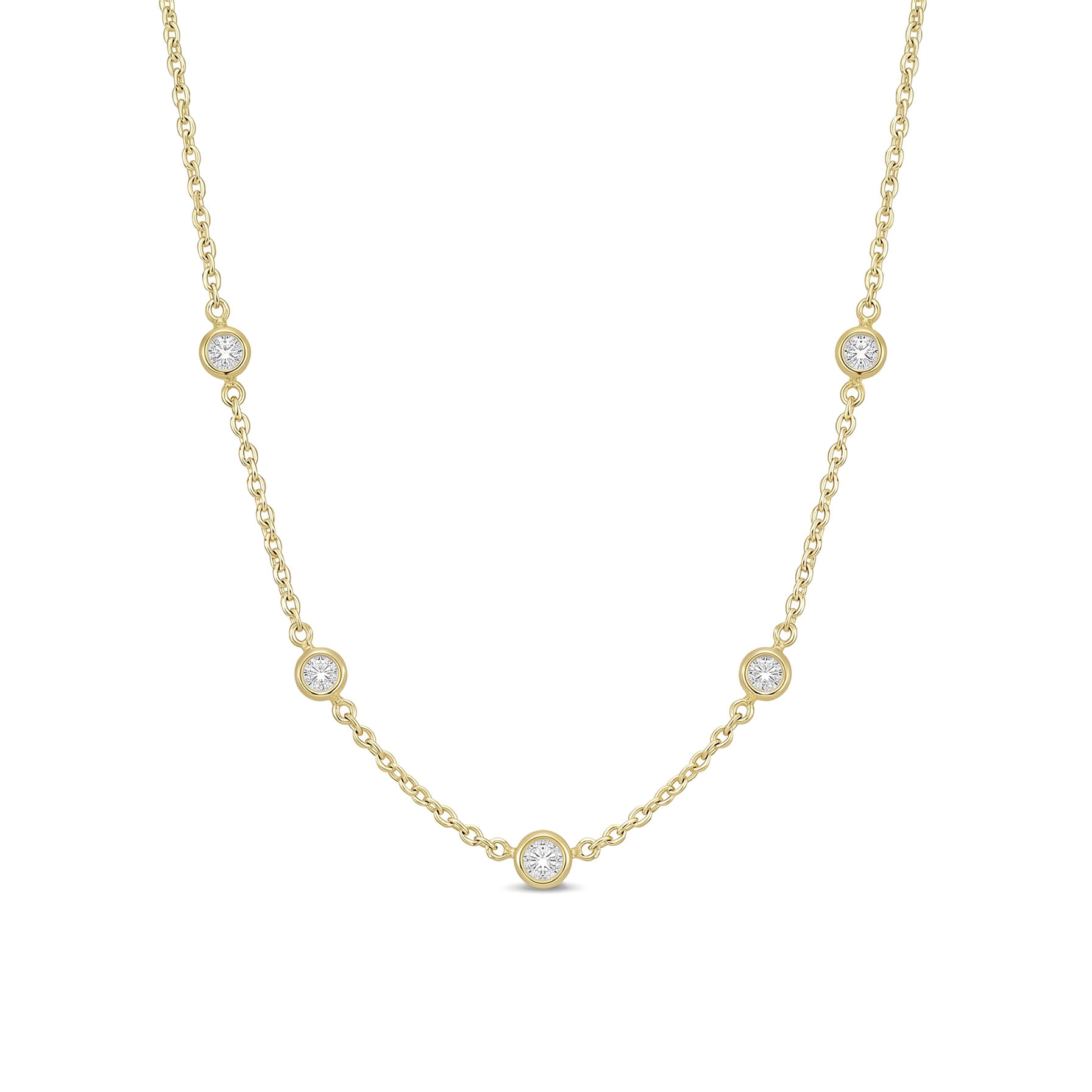 Cinq Bubbles Moissanite Necklace