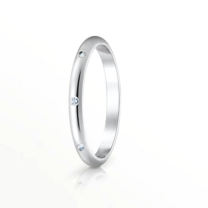 Petites Stone Wedding Band-VOOGME
