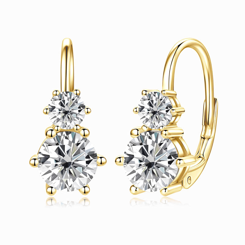 Octavia Moissanite Leverback Earrings