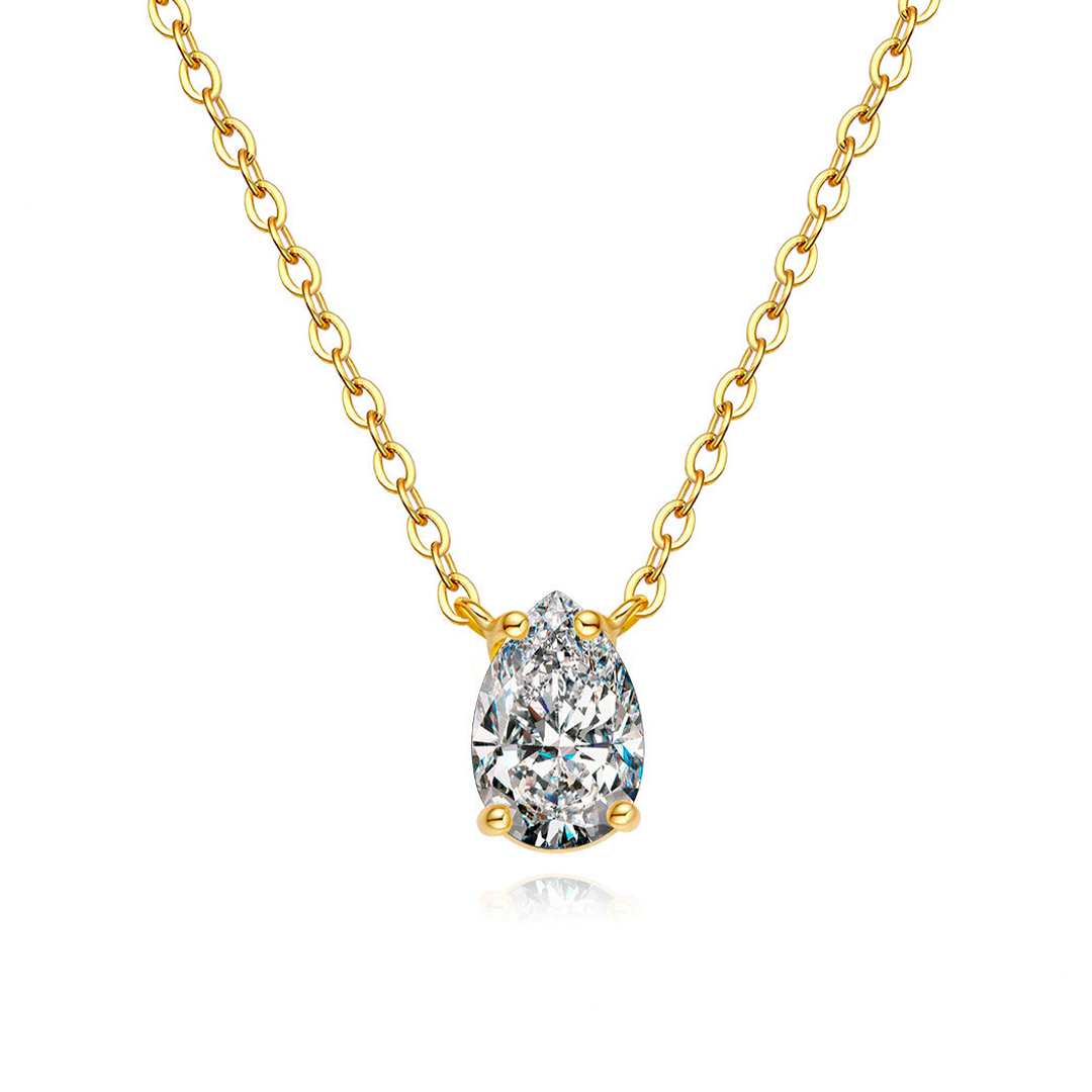 Classic Pear Cut Moissanite Necklace