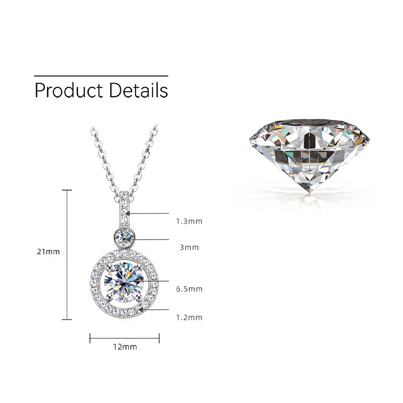 Gale Halo Moissanite Pendant-VOOGME