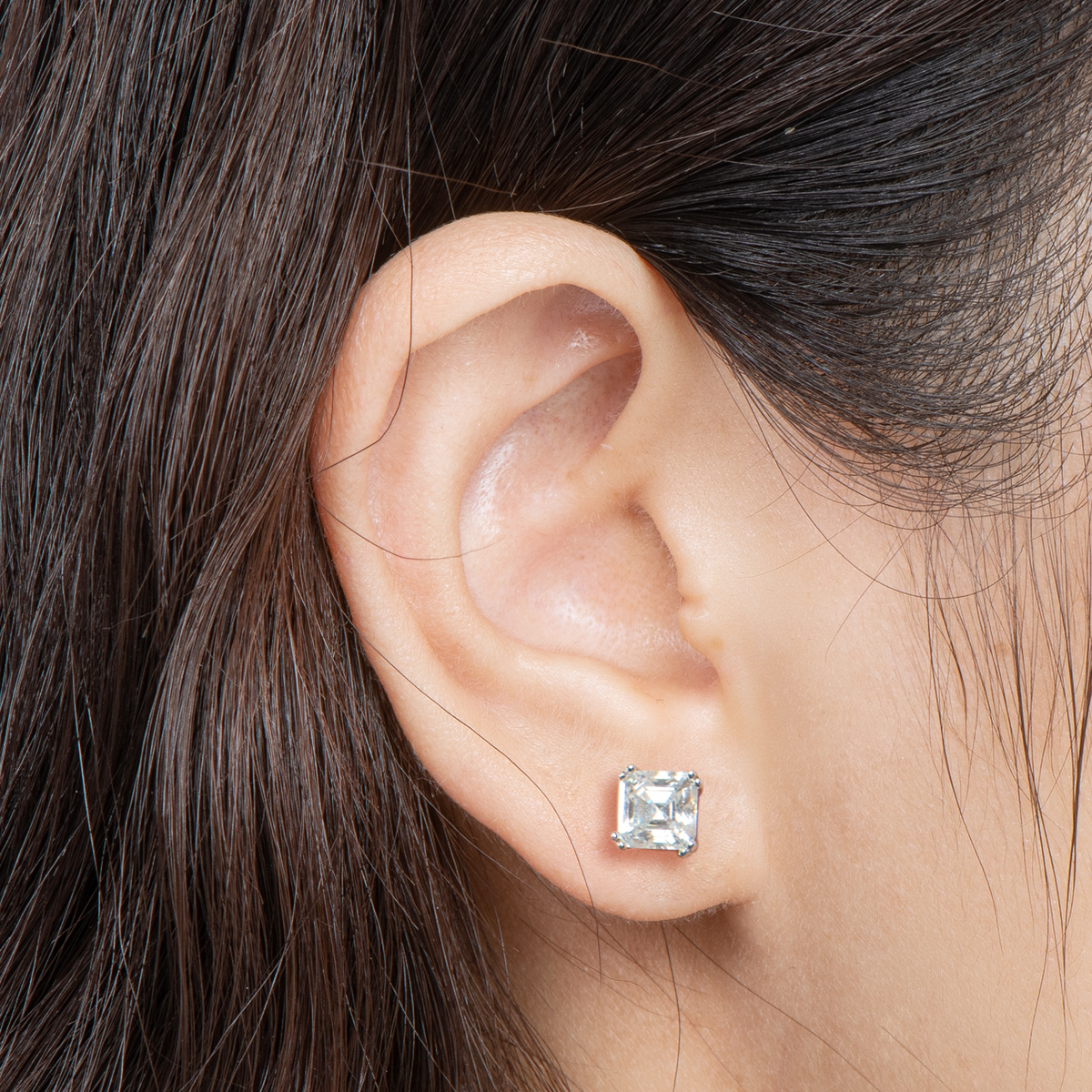 Ollie Asscher Moissanite Stud Earrings-VOOGME