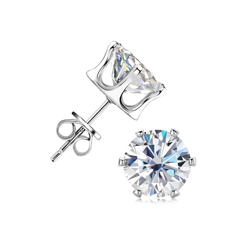 Paller Six Prong Moissanite Earrings