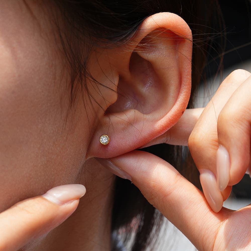 Smallest Moissanite Stud Earrings