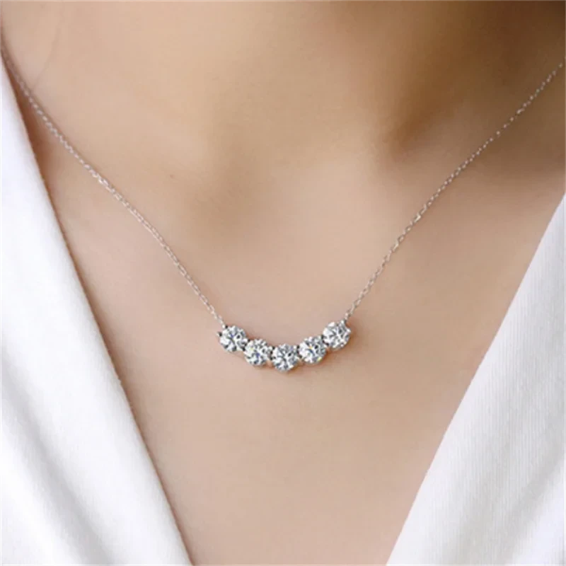 5-Stones Moissanite Pendant (2.5 ct. tw)