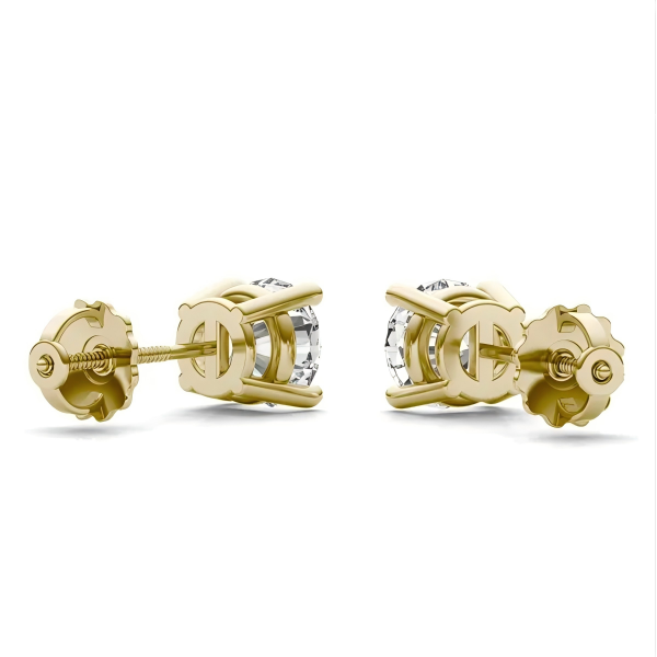 Lab-Created Diamond Four-Prong Stud Earrings